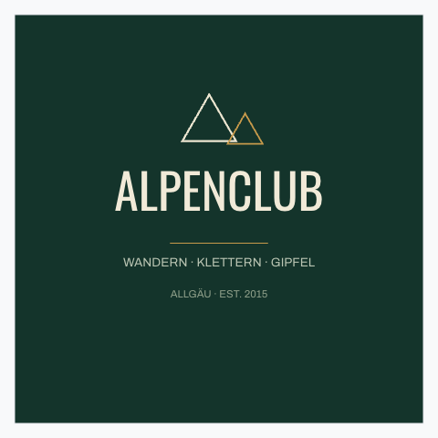 Sticker-Vorlage Alpenclub