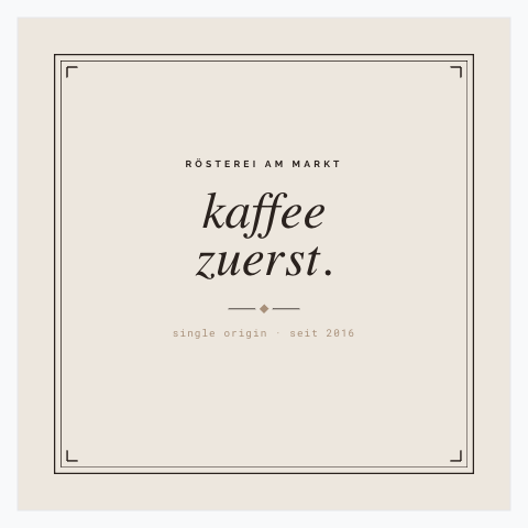 Sticker-Vorlage Kaffee zuerst