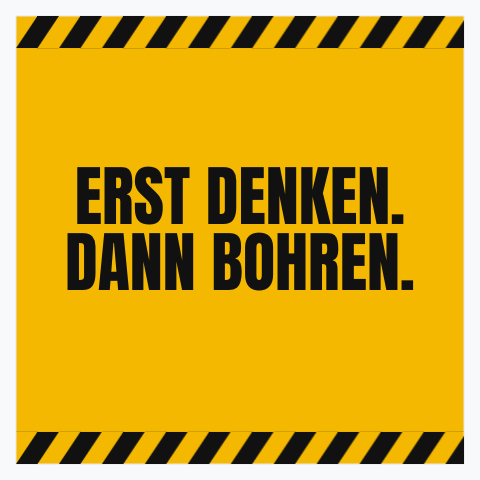 Sticker-Vorlage Erst denken