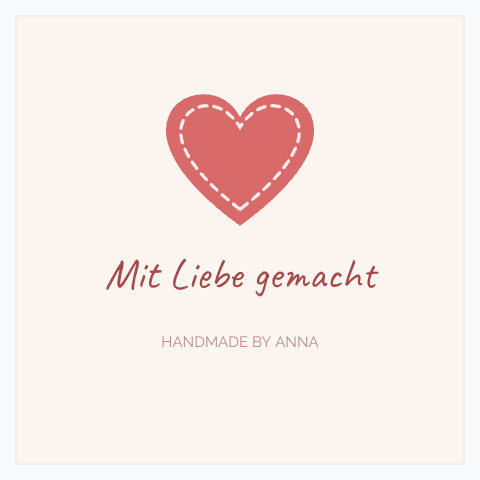 Sticker-Vorlage Mit Liebe gemacht