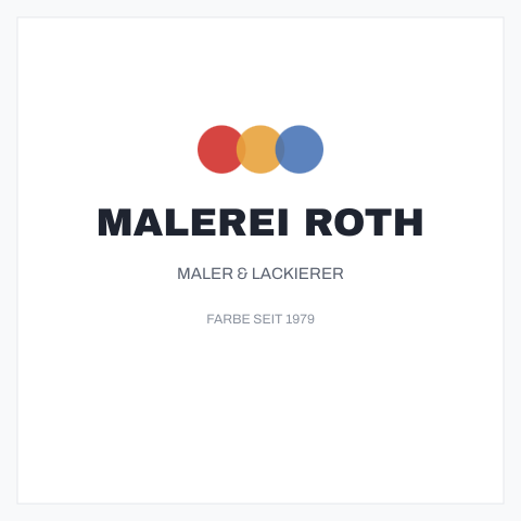 Sticker-Vorlage Malerei Roth