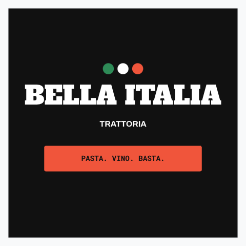Sticker-Vorlage Bella Italia